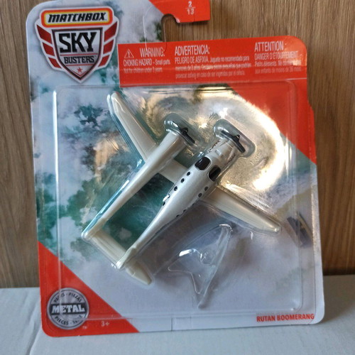 Matchbox Sky Busters Rutan Boomerang FKV30 toy airplane for kids new