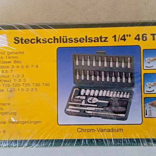 Ratchet set 1/4 inch 46 pieces new, complete tool kit