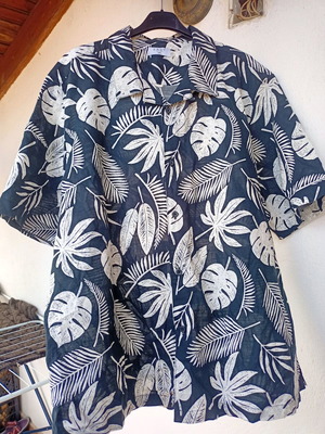 Риза Easy с листен принт като ново, размер 3XL, памук