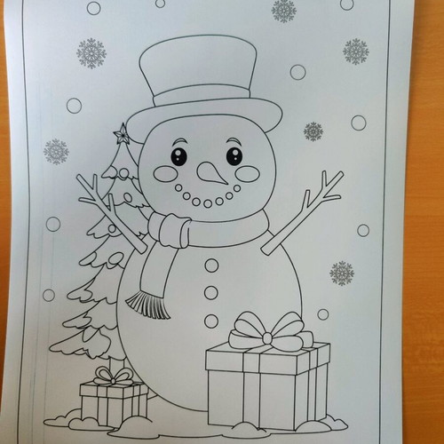 Christmas printable A4 drawings set of 8, new