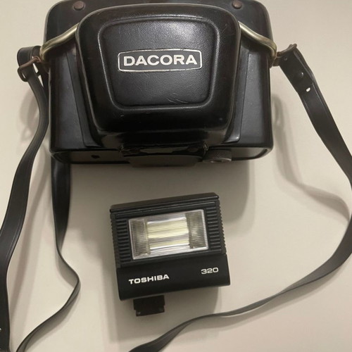 Vintage Dacora Dignette 500 LK camera used with flash