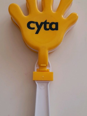 Cyta promotion clapper used, 18cm