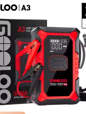 GOOLOO A3 Εκκινητής 3000A και Αεροσυμπιεστής 150 PSI