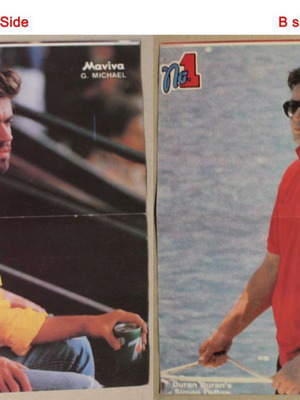 Αφίσα George Michael και Simon Le Bon Duran Duran σαν καινούργια από περιοδικό Μανίνα
