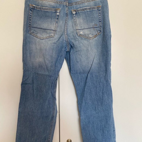 Staff denim women's no 24 used, with rips, blue
