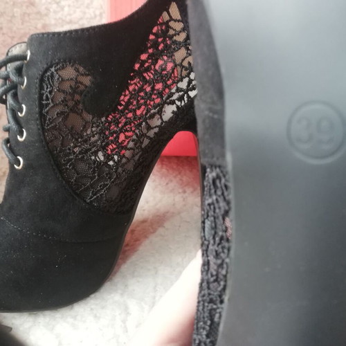 Voi & Noi women's high-heeled ankle boots used, size 39, black