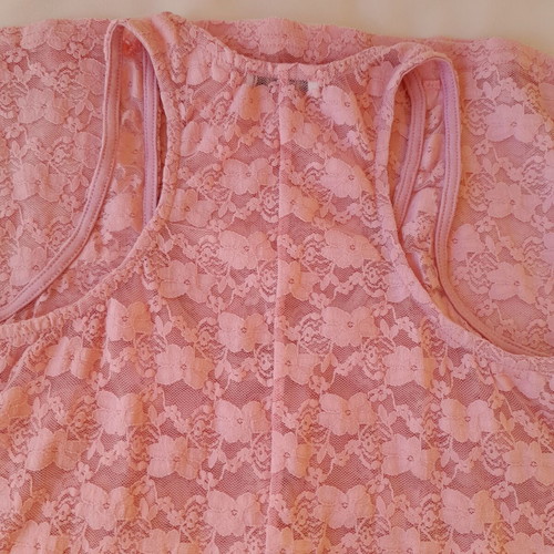 Bill Cost pink lace blouse with flowers, like new, size S