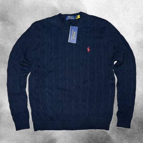 Polo Ralph Lauren Cable-Knit Sweater Navy new with tags