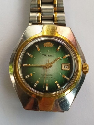 Orient women's automatic watch bicolor steel case and bracelet refurbished