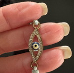 Adjustable bracelet with eye and strass new