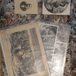 Engravings old used, all together