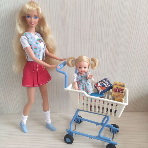 Barbie & Kelly Shoppin' Fun doll set used from 1996 with accessories
