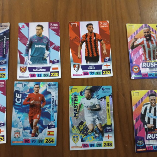 Panini Premier League 2023 cards used, lot of 14
