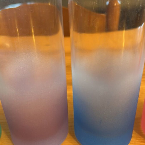 Gradient glasses like new, set of 6 pieces