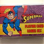  SUPERMAN PLAYING CARD GAMES SET IN COLLECTIBLE TIN BOX NEW