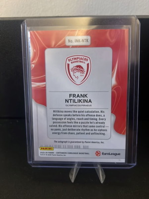 Frank Ntilikina /25 Auto Euroleague Contenders Olympiakos card