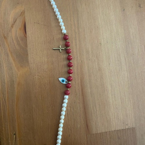 Bracelet with beads and cross