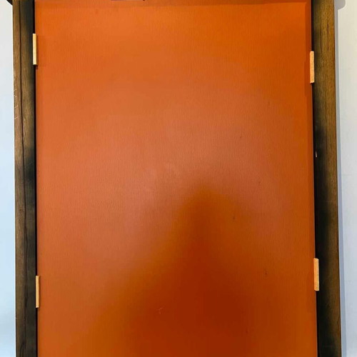 Wall mirror used, black with gold details 105x90