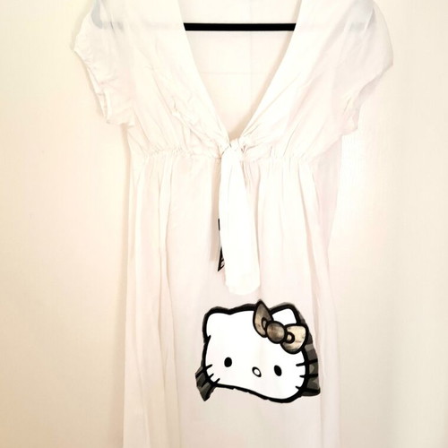 Hello Kitty dress linen and cotton, size Small, new