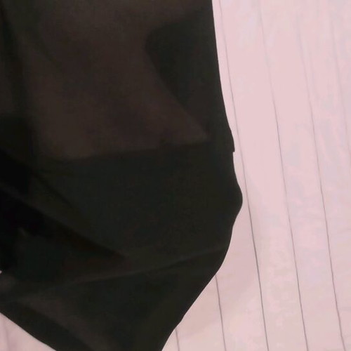 Blouse top black like new, tulle fabric texture