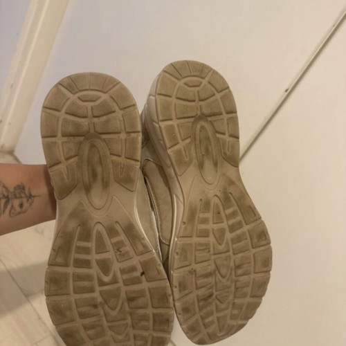 Athletic shoes like new, beige, size 38