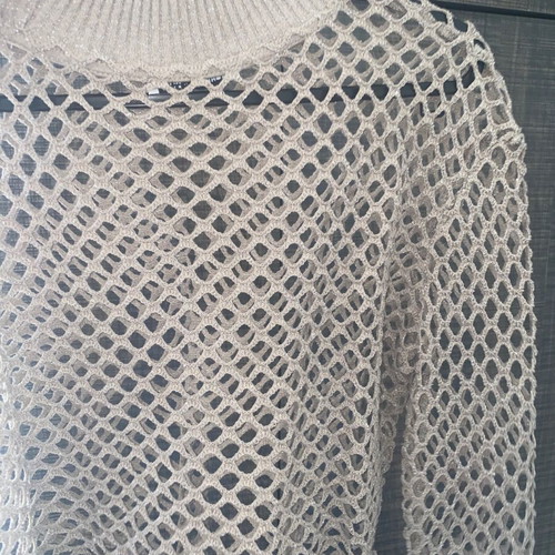 Bershka top new, beige, size S