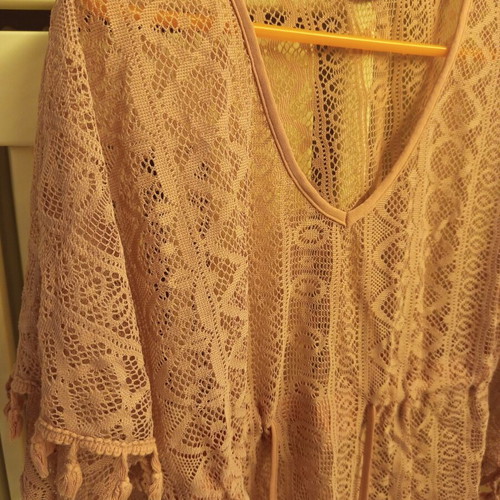Kaftan in pink salmon shade one size like new