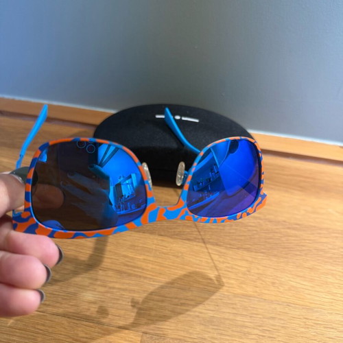 Italia Independent unisex mirror sunglasses like new, blue and orange