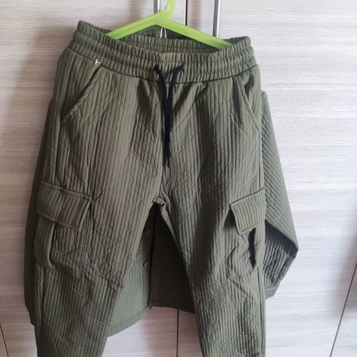 Fleece set military style for 8-9 years like new, green