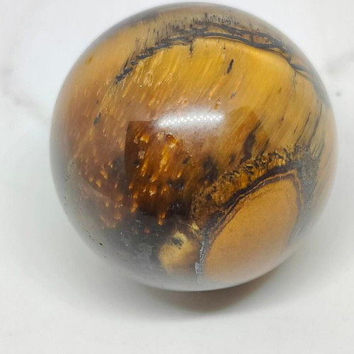 Tiger's Eye Semi-Precious Stone Sphere 2.2cm like new