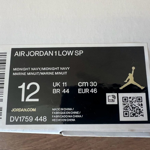 Nike Air Jordan 1low sp collectible shoes new, size 46, blue