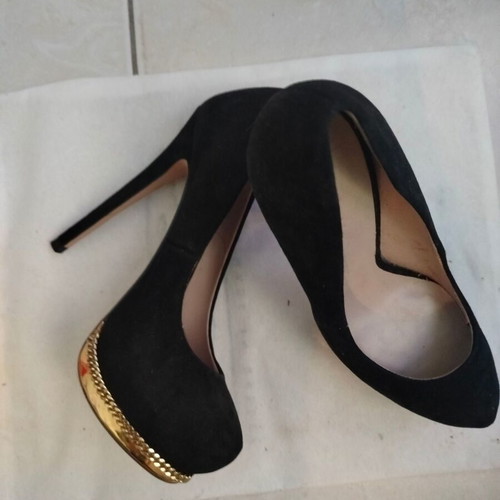 Zara black suede sexy heels size 37