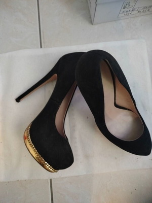 Zara black suede sexy heels size 37