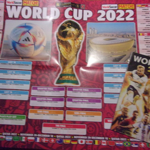 LARGE POSTER AND GUIDE OF THE SUN NEWSPAPER FOR THE WORLD CUP 2022