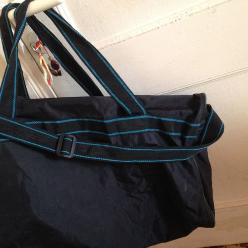 Vintage travel sack used waterproof with 2 pockets 58 cm unisex