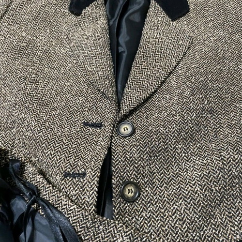 Skirt and jacket set like new, black and brown, size L