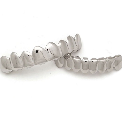 Hip Hop Grillz 8 Set Silver New
