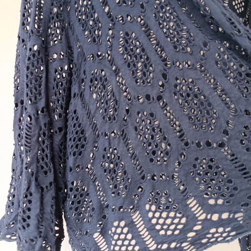 Blue summer bolero used with natural signs of wear