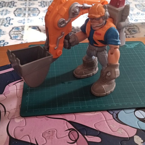 Jack Hammer Rescue Heroes figure used, vintage Fisher-Price toy