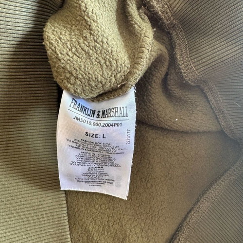 Franklin & Marshall hoodie sweatshirt like new, green, size L