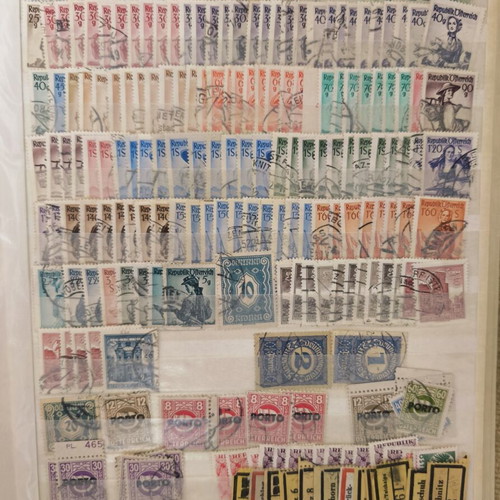 Mega lot of used Austrian stamps 1945–1955 with Porto and registered labels