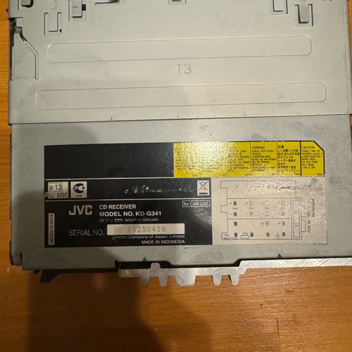 JVC KD-G341 car stereo used, CD/MP3/WMA compatible