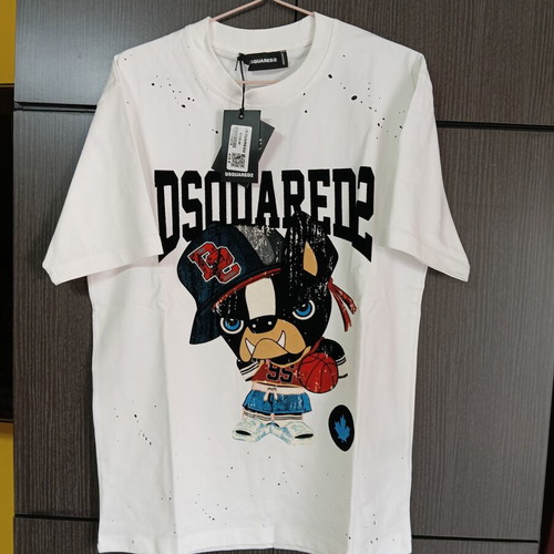 Dsquared2 short-sleeve t-shirt size M new, white cotton