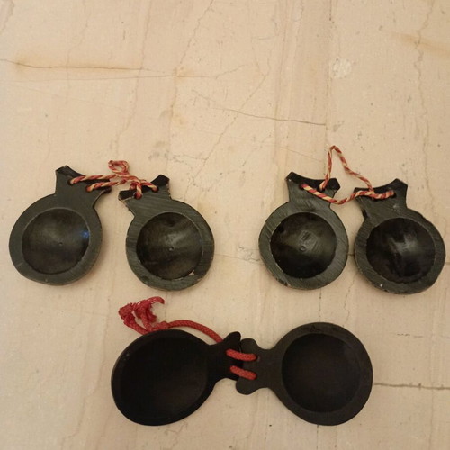 Wooden castanets used, set of 3 pieces