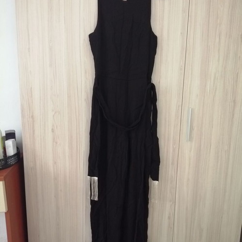 Mango black women's jumpsuit with belt, size S