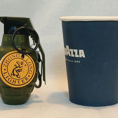 Grenade gas lighter windproof new, 9 cm