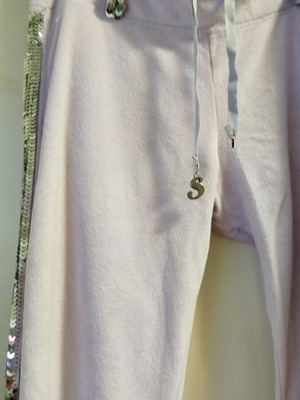 SugarFree women's sweatpants like new, purple with side sequins