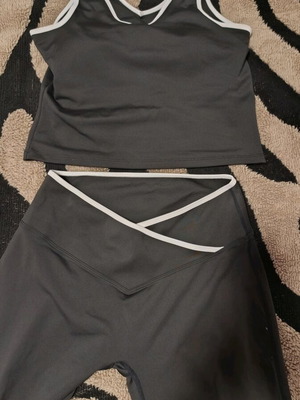 Set Leggings Flared Pants And Top Medium Like New