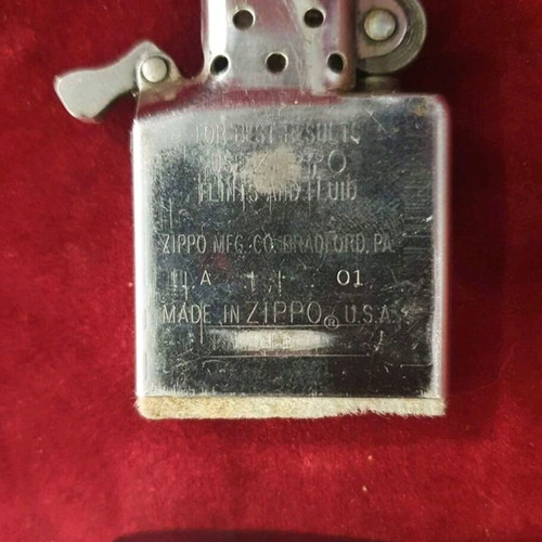 Zippo B-01 collectible lighter used, Made in USA