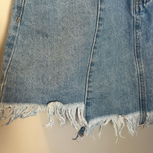 SHEIN denim mini skirt asymmetrical size M like new